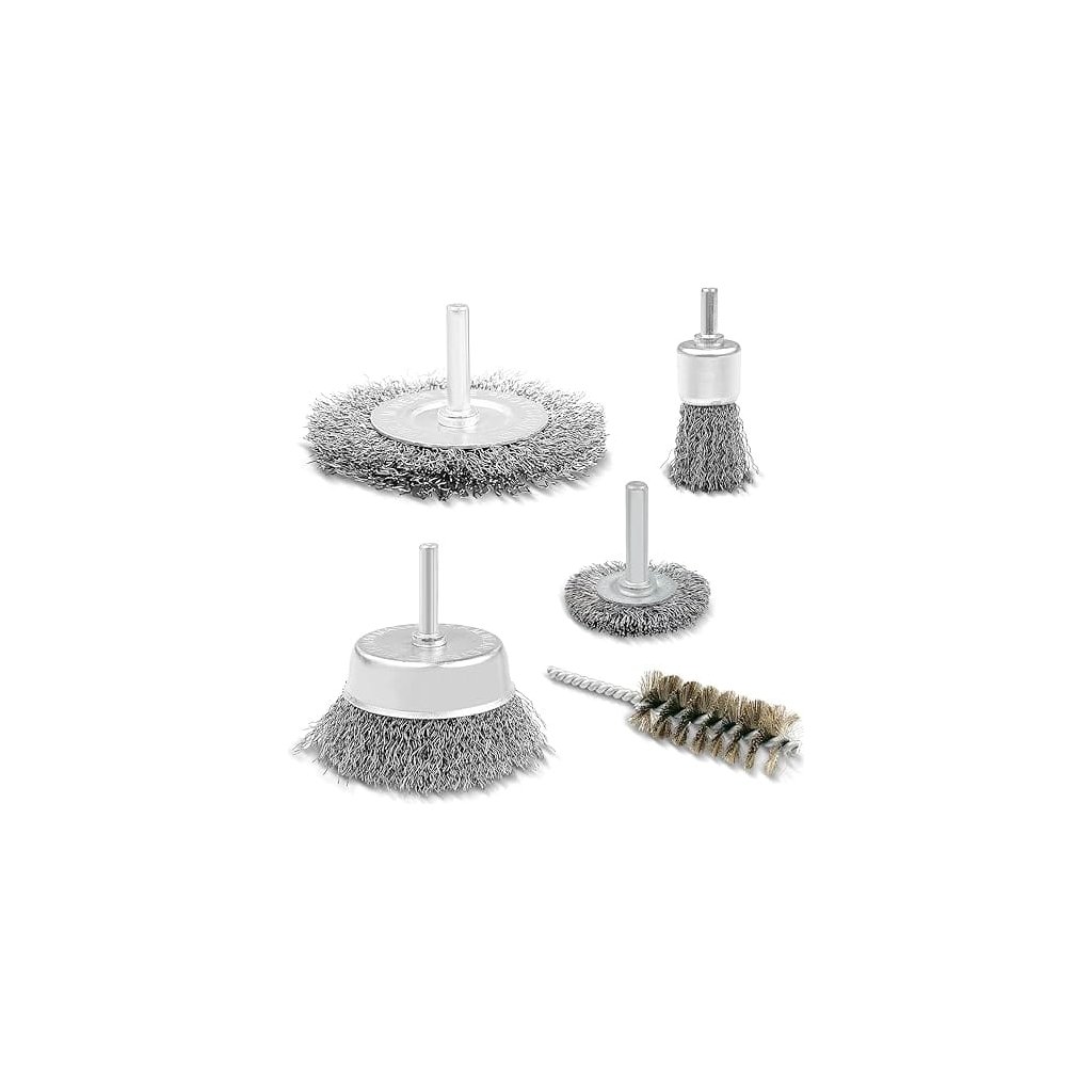 Brosse métallique adaptable sur une perceuse - Coloris Acier