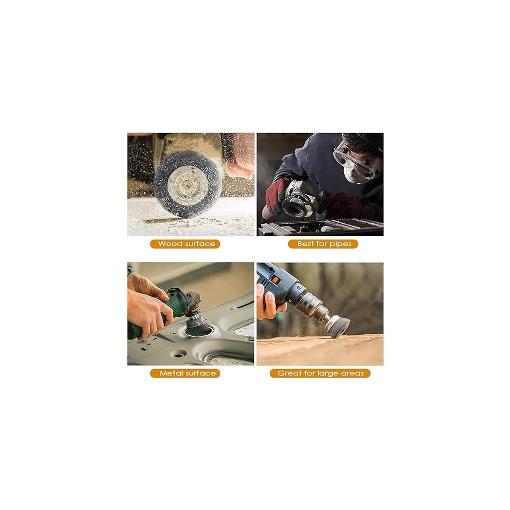 Brosse métallique adaptable sur une perceuse - Coloris Acier