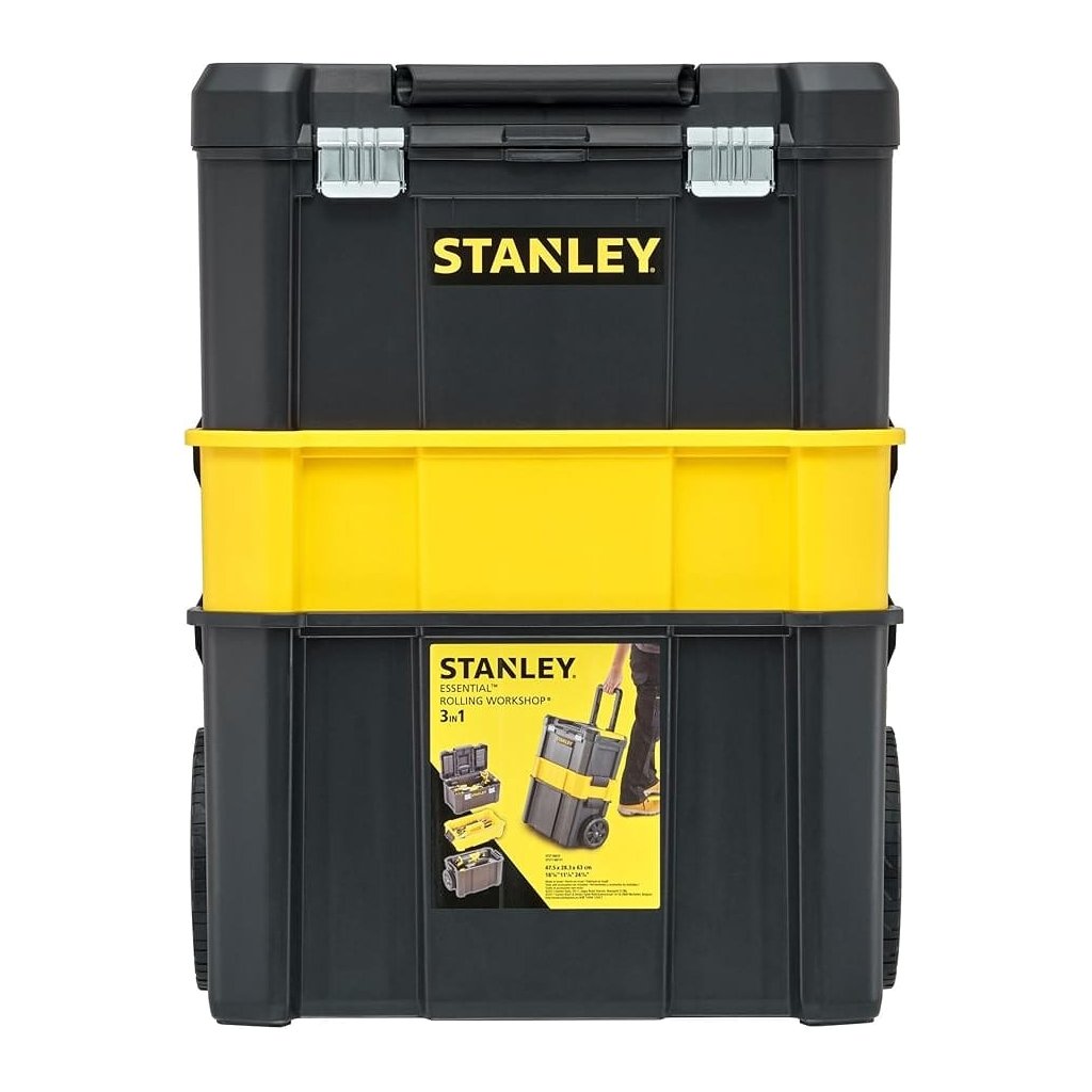 Caisse a outils 3 en 1 de la marque Stanley - Coloris noir et jaune