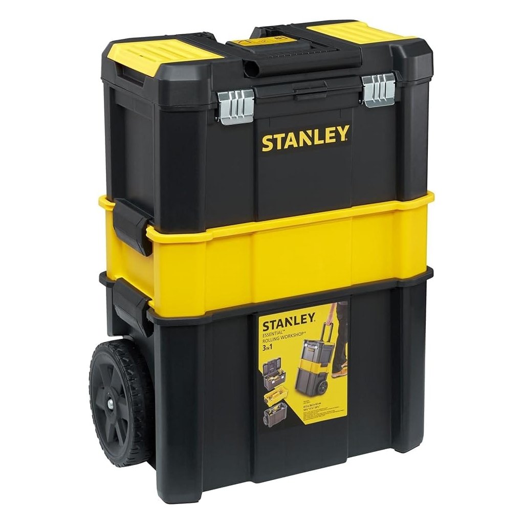 Caisse a outils 3 en 1 de la marque Stanley - Coloris noir et jaune