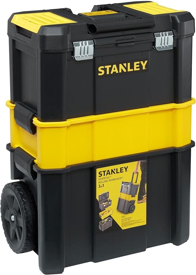 Caisse a outils 3 en 1 de la marque Stanley - Coloris noir et jaune