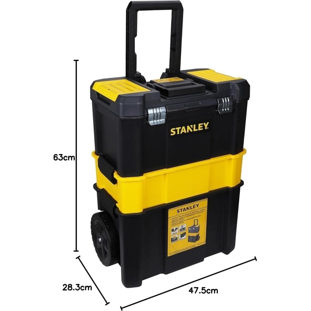 Caisse a outils 3 en 1 de la marque Stanley - Coloris noir et jaune