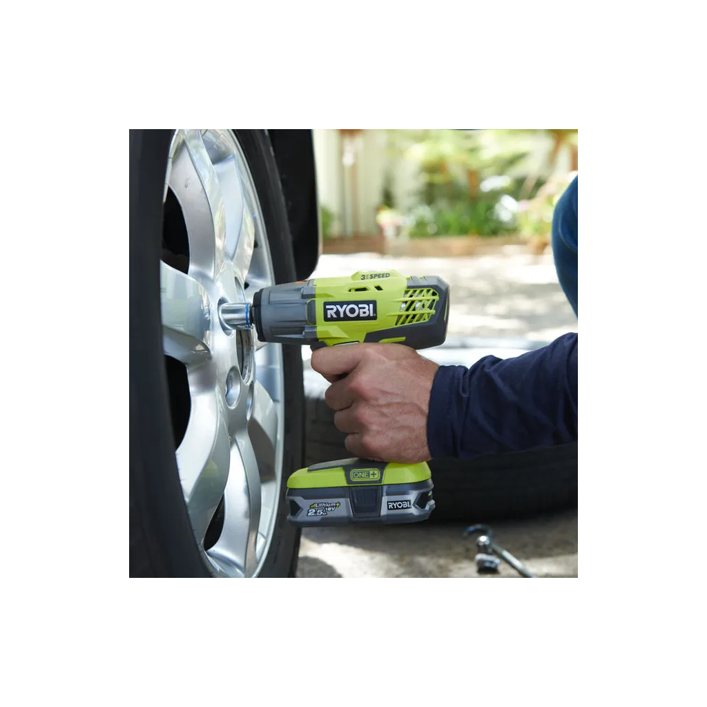 Clé à choc 18 Volts de la marque RYOBI - Coloris Vert