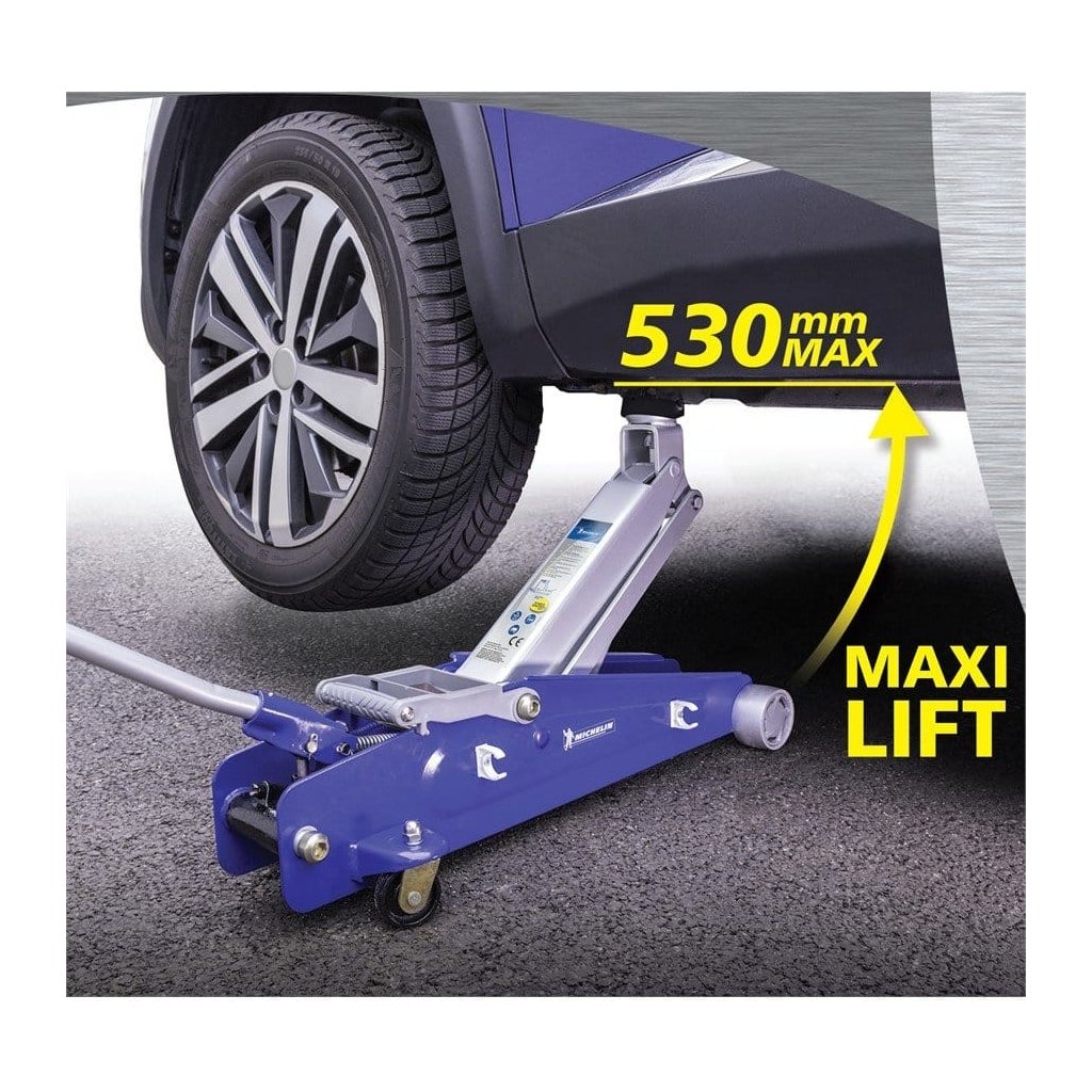 Cric hydraulique de la marque michelin - Coloris Bleu