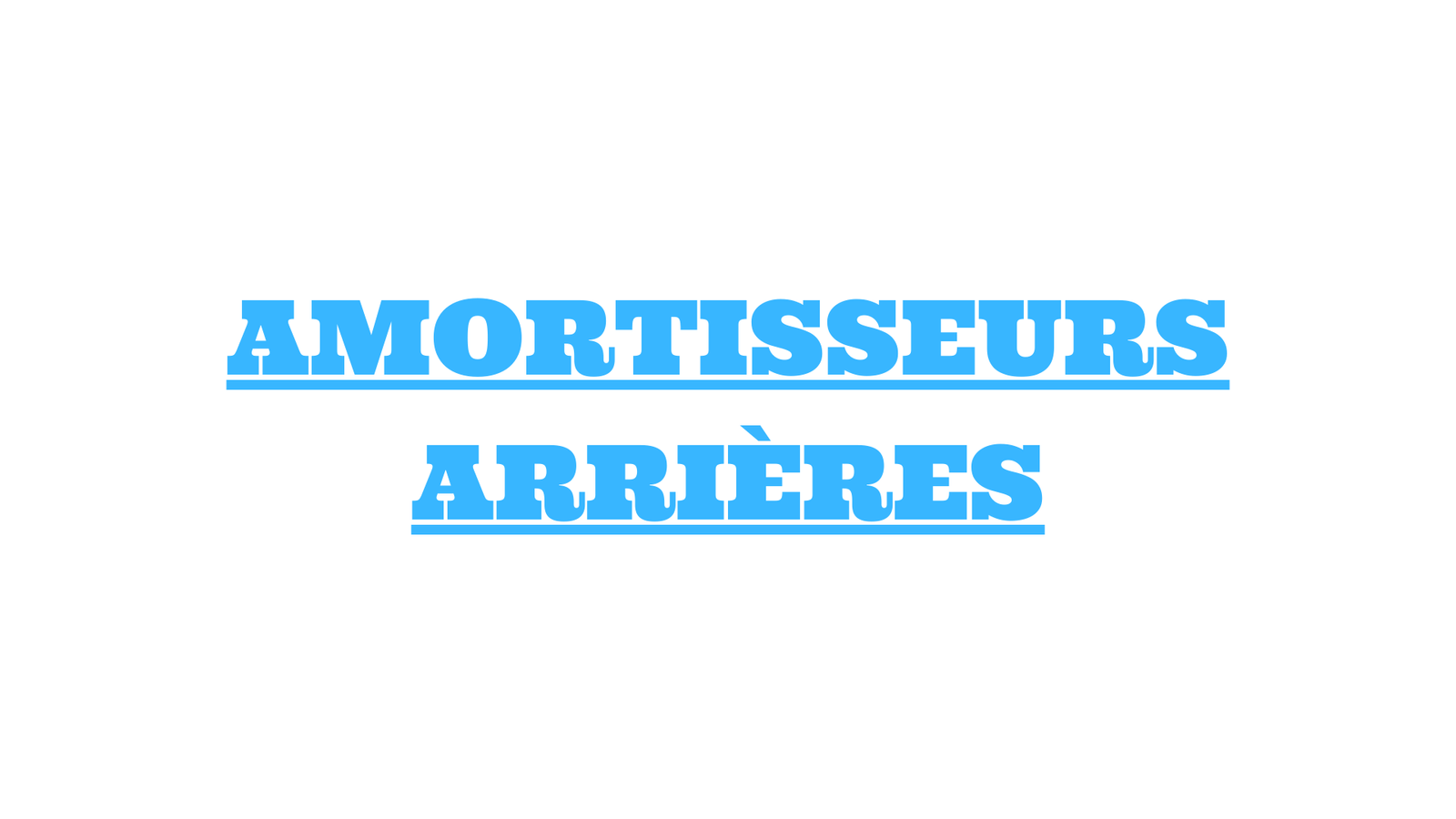 AMORTISSEURS ARRIÈRES