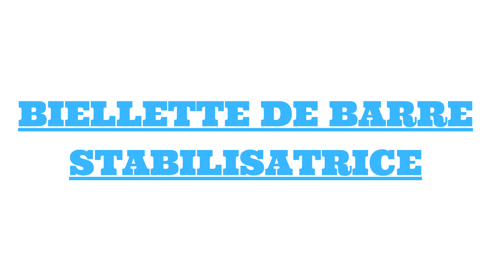 BIELLETTE DE BARRE STABILISATRICE
