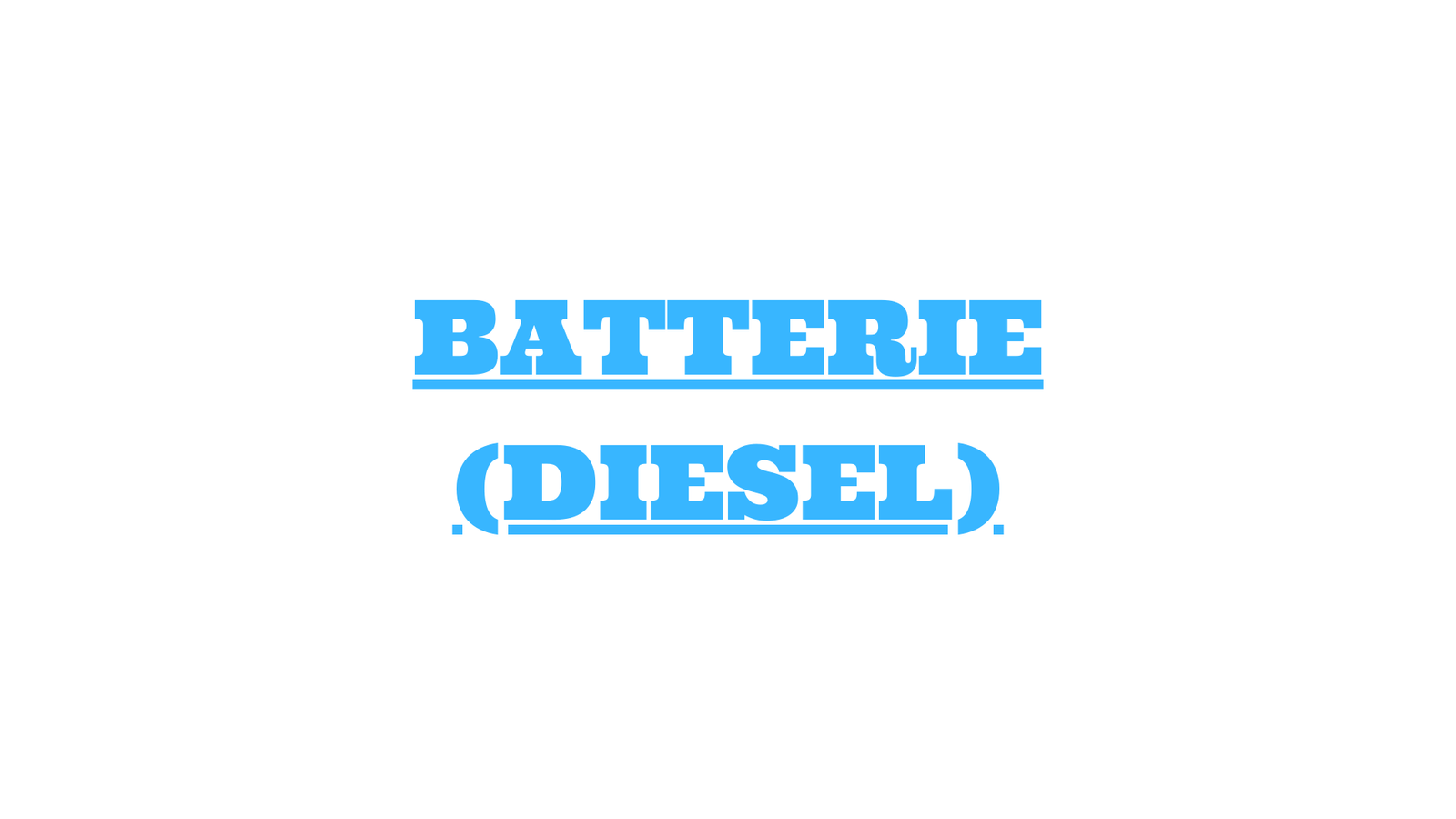 batterie diesel