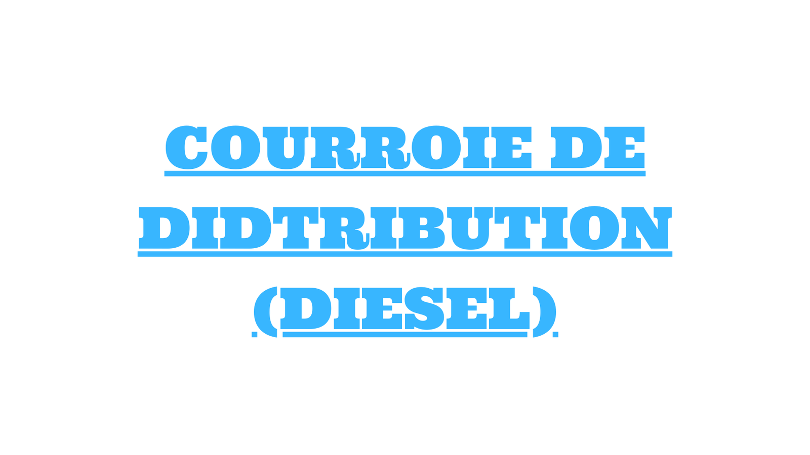 courroie de distribution diesel