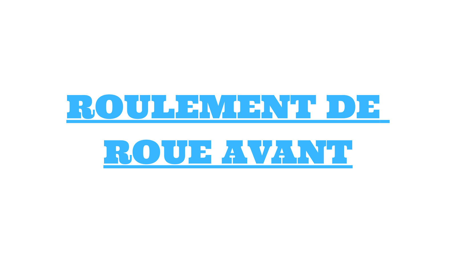 Roulement de roue avant