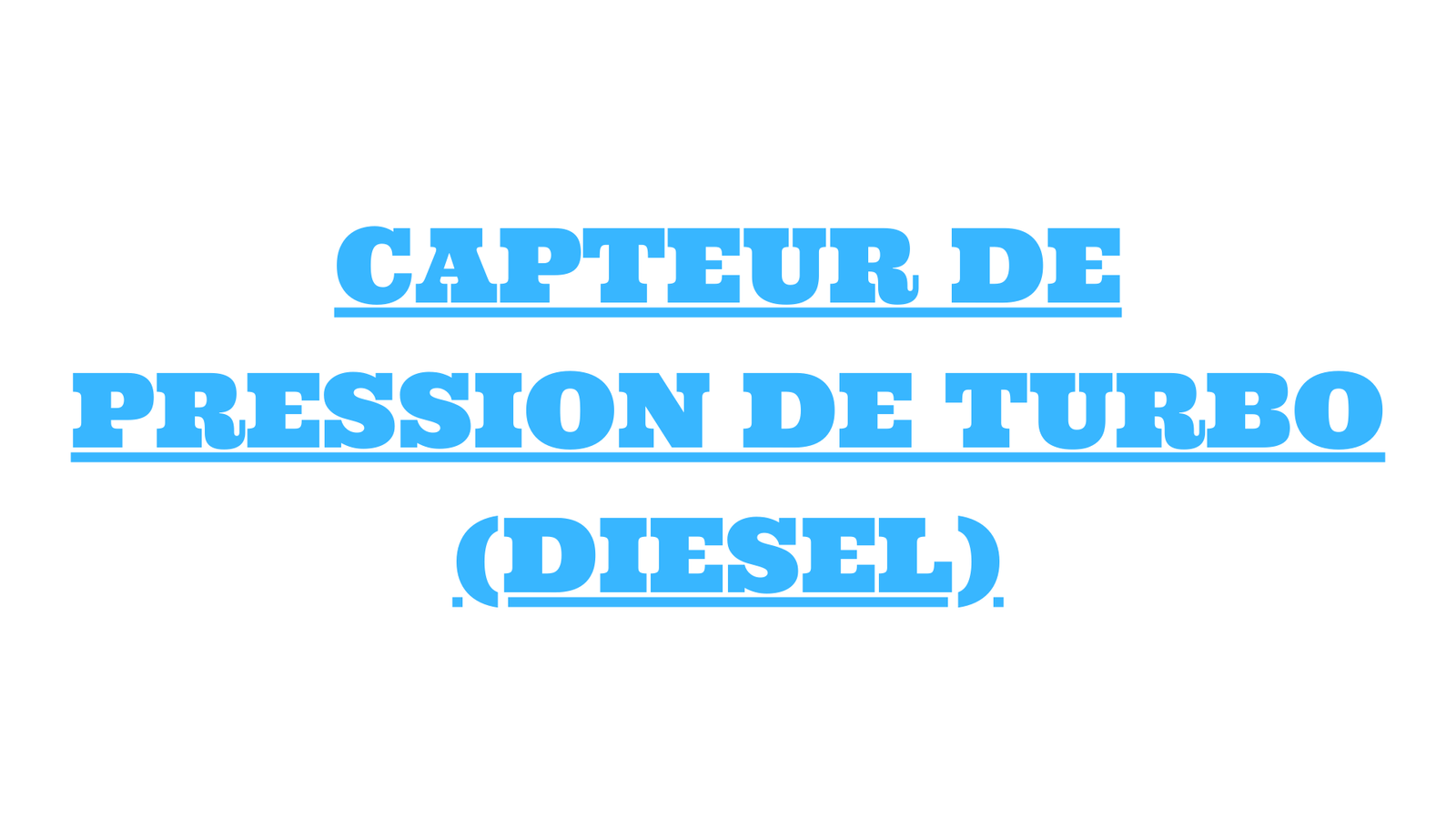 capteur de pression de turbo diesel