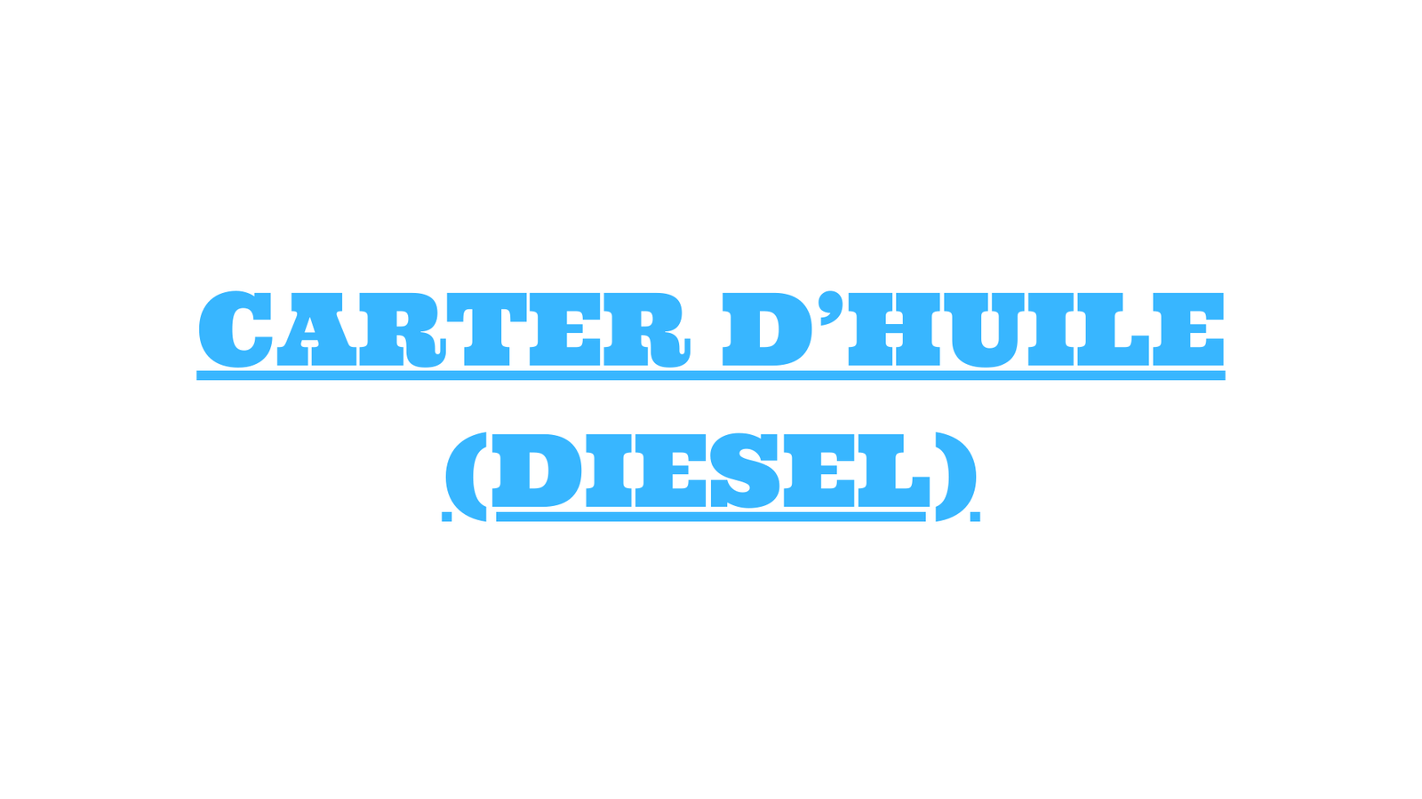 carter d huile diesel