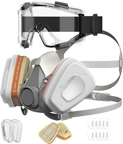Masque respiratoire Filtrant anti poussières, vapeurs, gaz, peinture AMAZON