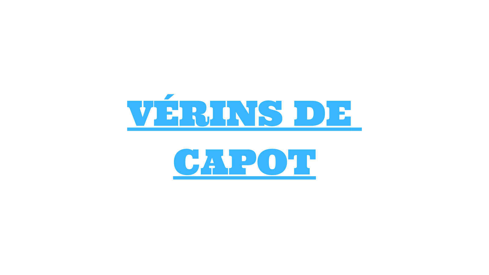 Vérins de capot